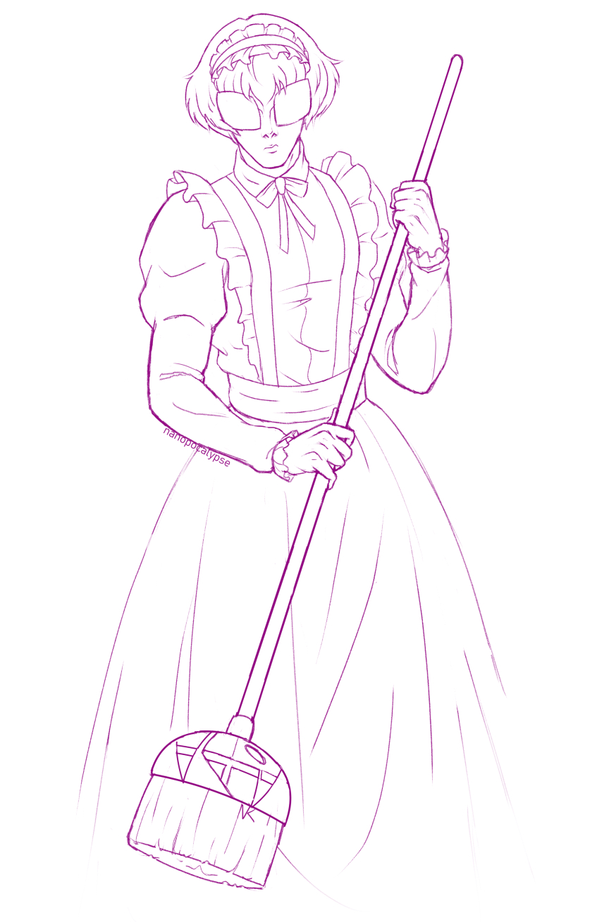 Maid Day Harry (∀ Gundam) - Clip Studio Paint, 2023